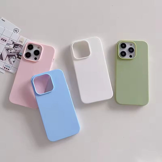 Luxury Matte Candy Ultra Thin Color Silicone Soft Case For iPhone 16 15 14 13 12 11 Pro Max Plus Mini Back Cover Colorful Shell